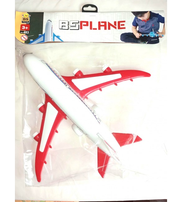 Avião de plástico Brinquedo Infantil 30cm - Bs Toys